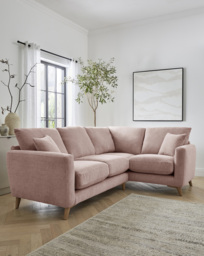 Beckett Chenille Right Hand Corner Sofa Blush - JD Williams - thumbnail 1