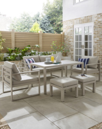 Soho Aluminium Dining Set Natural - JD Williams