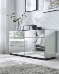 Broadway Mirrored Large Chest of Drawers Silver - JD Williams