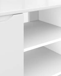 Sorrento Assembled Gloss Corner TV Unit White - One Call - thumbnail 2
