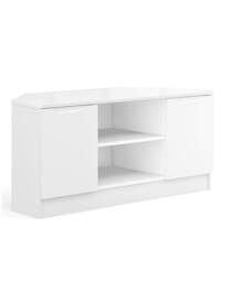 Sorrento Assembled Gloss Corner TV Unit White - One Call - thumbnail 4