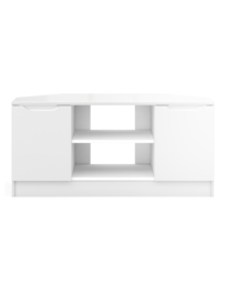 Sorrento Assembled Gloss Corner TV Unit White - One Call
