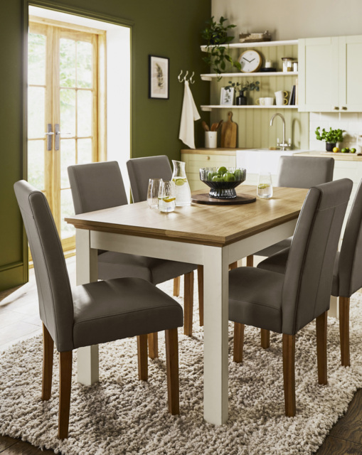 Julipa Ashford Table 6 Seater Set Cream/Grey - Julipa - image 1