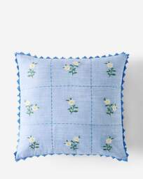Julipa Amelia Floral Tiles Cushion Blue - Julipa - Size: 45X45 - thumbnail 4