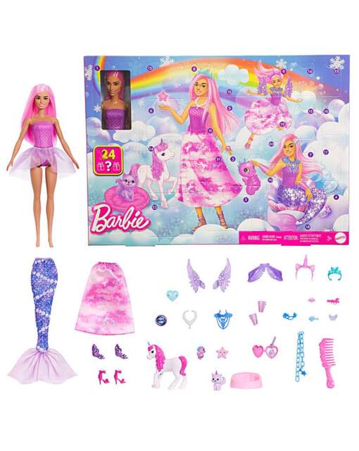 Barbie Advent Calendar with Fashion Doll - Barbie - image 1