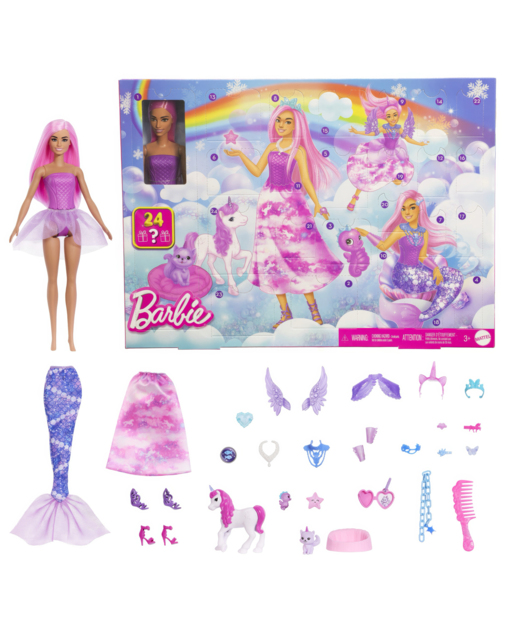 Barbie Advent Calendar with Fashion Doll - Barbie - image 1