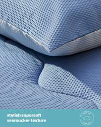 Silentnight Reversible 2.5 Tog Duvet Grey/Blue - Silentnight - Size: DOUBLE - thumbnail 5