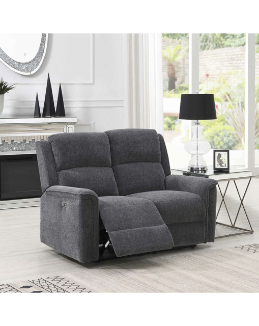 Croston Recliner Two Seater Sofa Dark Grey - image 1