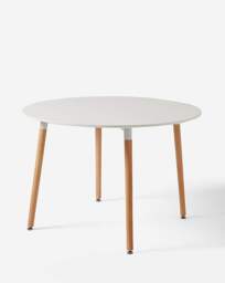Frankfurt Round Dining Table & 4 Chairs White/Oak - JD Williams - thumbnail 4