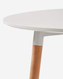 Frankfurt Round Dining Table & 4 Chairs White/Oak - JD Williams - thumbnail 5