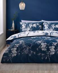 Catherine Lansfield Kyoto Duvet Set Blue - Catherine Lansfield - Size: KING - thumbnail 4
