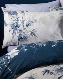 Catherine Lansfield Kyoto Duvet Set Blue - Catherine Lansfield - Size: KING - thumbnail 5