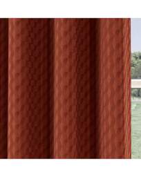 Tokyo Velvet Eyelet Curtains Orange - Enhanced Living - Size: 117 x 137cm - thumbnail 3