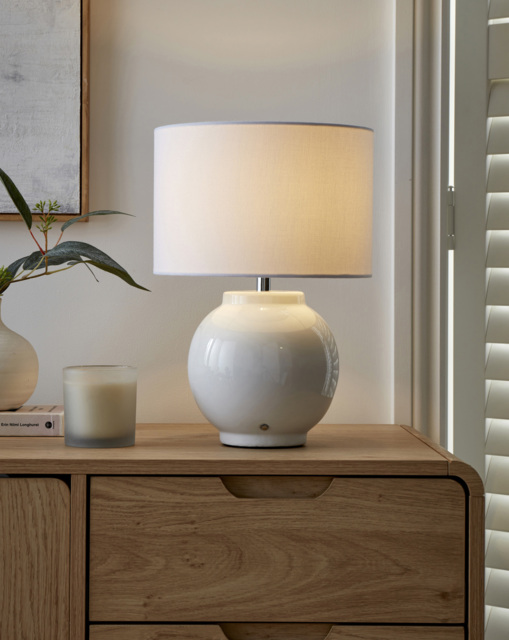 Ceramic Wireless Rechargeable Table Lamp Cream - Searchlight - image 1