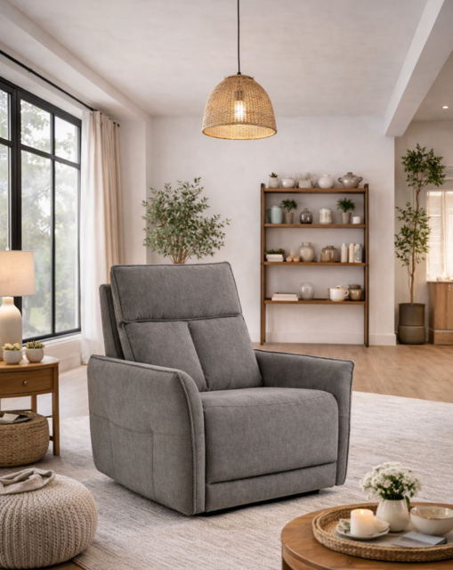 Aspire Ashford Fabric Recliner Chair Grey - Aspire - image 1