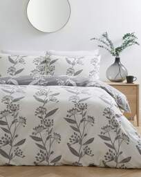 Gray & Osbourn Allium Duvet Set White/Grey - Gray & Osbourn - Size: DOUBLE - thumbnail 3