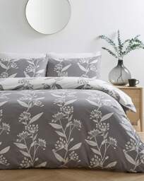 Gray & Osbourn Allium Duvet Set White/Grey - Gray & Osbourn - Size: DOUBLE - thumbnail 1