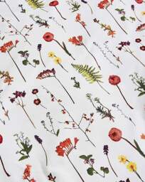Pressed Flower Duvet Set White/Multi-Coloured - JD Williams - Size: DOUBLE - thumbnail 2