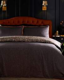 LLB Roxy Leopard Print Duvet Cover Set Black - Laurence Llewelyn-Bowen - Size: DOUBLE - thumbnail 3