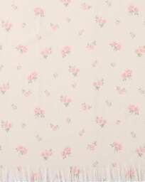 Ditsy Floral Faux Mohair Throw Cream/Pink - JD Williams - Size: 120X150 - thumbnail 3