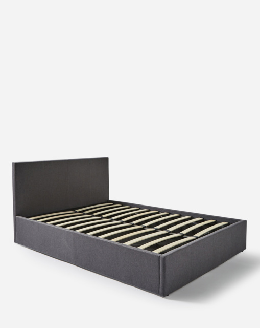 Hayden Fabric Ottoman Bed Frame Charcoal - Essential Collection - Size: KINGSIZE - image 1