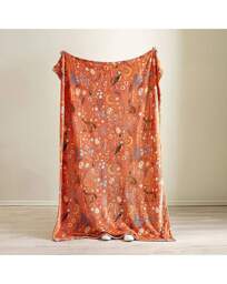 Catherine Lansfield Fleece Throw Orange Burnt Orange - Catherine Lansfield - Size: 130X170 - thumbnail 3