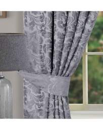 Buckingham Pencil Pleat Lined Curtains Grey - Sundour - Size: 229 x 183cm - thumbnail 3