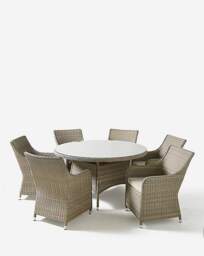 Ravello 6 Seater Dining Set Natural - JD Williams - thumbnail 3
