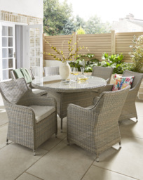 Ravello 6 Seater Dining Set Natural - JD Williams