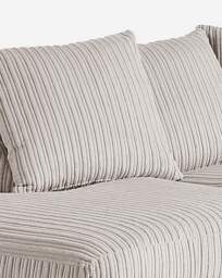 Ferguson Left Hand Chaise Sofa Cream - thumbnail 2