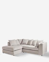 Ferguson Left Hand Chaise Sofa Cream - thumbnail 3