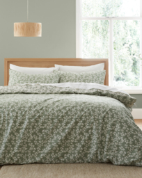 Bianca Shadow Leaves Duvet Set GRN Green - Bianca - Size: SINGLE - thumbnail 1