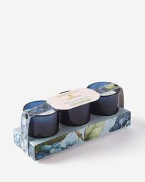 Hydrangea & Jasmine Set of 3 Votives Blue - Candlelight - thumbnail 3