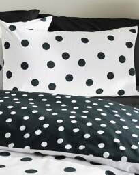 CL Polka Dot Duvet Cover Set Black/White - Catherine Lansfield - Size: KING - thumbnail 5