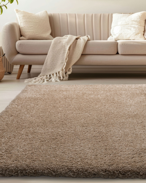 Supersoft Luxury Shaggy Rug Natural - Homemaker - Size: 120X170 - image 1