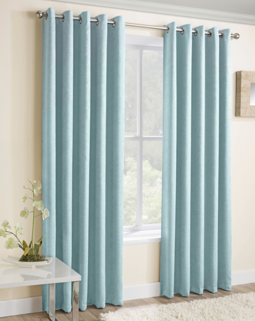 Vogue Light Filtering Eyelet Curtain SKY Blue - Enhanced Living - Size: 229 x 274cm - image 1