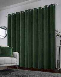 Hampton Velvet Curtain Green - Enhanced Living - Size: 117 x 183cm - thumbnail 3