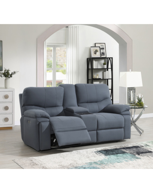 Hindley Power Recliner 2 Seater Sofa Blue - JD Williams - image 1