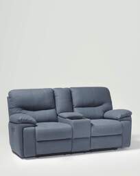 Hindley Power Recliner 2 Seater Sofa Blue - JD Williams - thumbnail 4