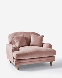 Azra Chenille Snuggle Chair Blush - JD Williams - thumbnail 2