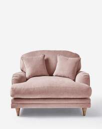 Azra Chenille Snuggle Chair Blush - JD Williams - thumbnail 3