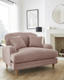 Azra Chenille Snuggle Chair Blush - JD Williams - thumbnail 1