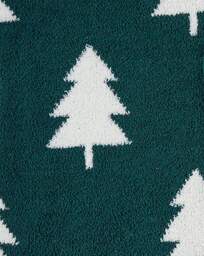 Christmas Trees Knit Throw Green/White - JD Williams - thumbnail 2