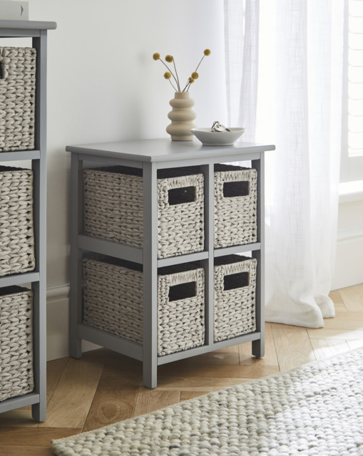 Hyacinth 4 Drawer Square Unit Grey - JD Williams - image 1