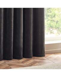 Yard Heavy Chenille Eyelet Curtains Charcoal - Yard - Size: 117 x 183cm - thumbnail 3