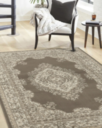 Traditional Medallion Woven Rug Taupe - Homemaker - Size: 80X150