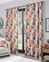 Fusion Sander Eyelet Curtains Spice - Fusion - Size: 117 x 137cm - thumbnail 3