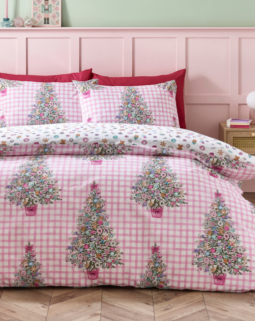 CL Christmas Sweets & Treats Duvet Pink - Catherine Lansfield - Size: SINGLE - image 1