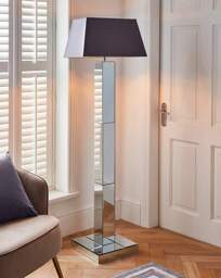 Joanna Hope Mia Mirrored Floor Lamp Silver - Joanna Hope - thumbnail 1