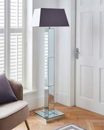 Joanna Hope Mia Mirrored Floor Lamp Silver - Joanna Hope - thumbnail 2
